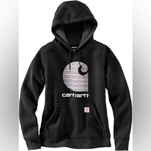 Carhartt Women's Rain Defender Relaxed Fit Midweight C Logo Graphic Sweatshirt S